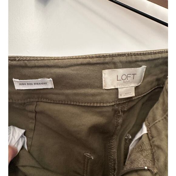 LOFT Women’s Pants Size 6 Olive Green Cotton Blend Stretch Casual Outdoors - Picture 6 of 6
